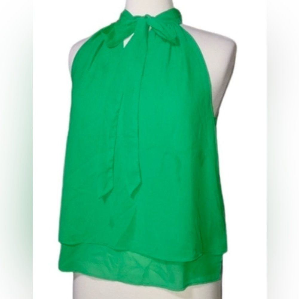Green Halter Top Blouse 
Tie Neck
Banana Republic
Size S
Like New
